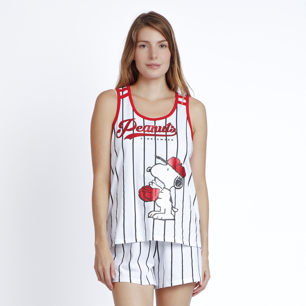 Pijama mujer tirantes Baisbol Snoopy